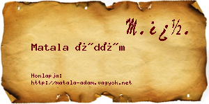 Matala Ádám névjegykártya